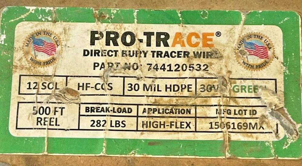 PRO-TRACE 744120532 GREEN WIRE APPROX 350FT