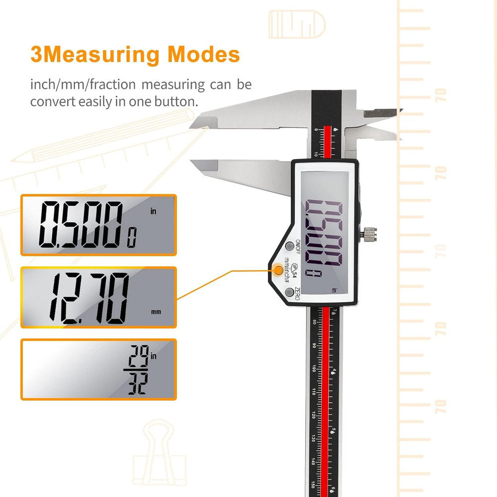 Digital Caliper 8 Caliper Measuring Tool Extreme Accuracy Waterproof Electroni