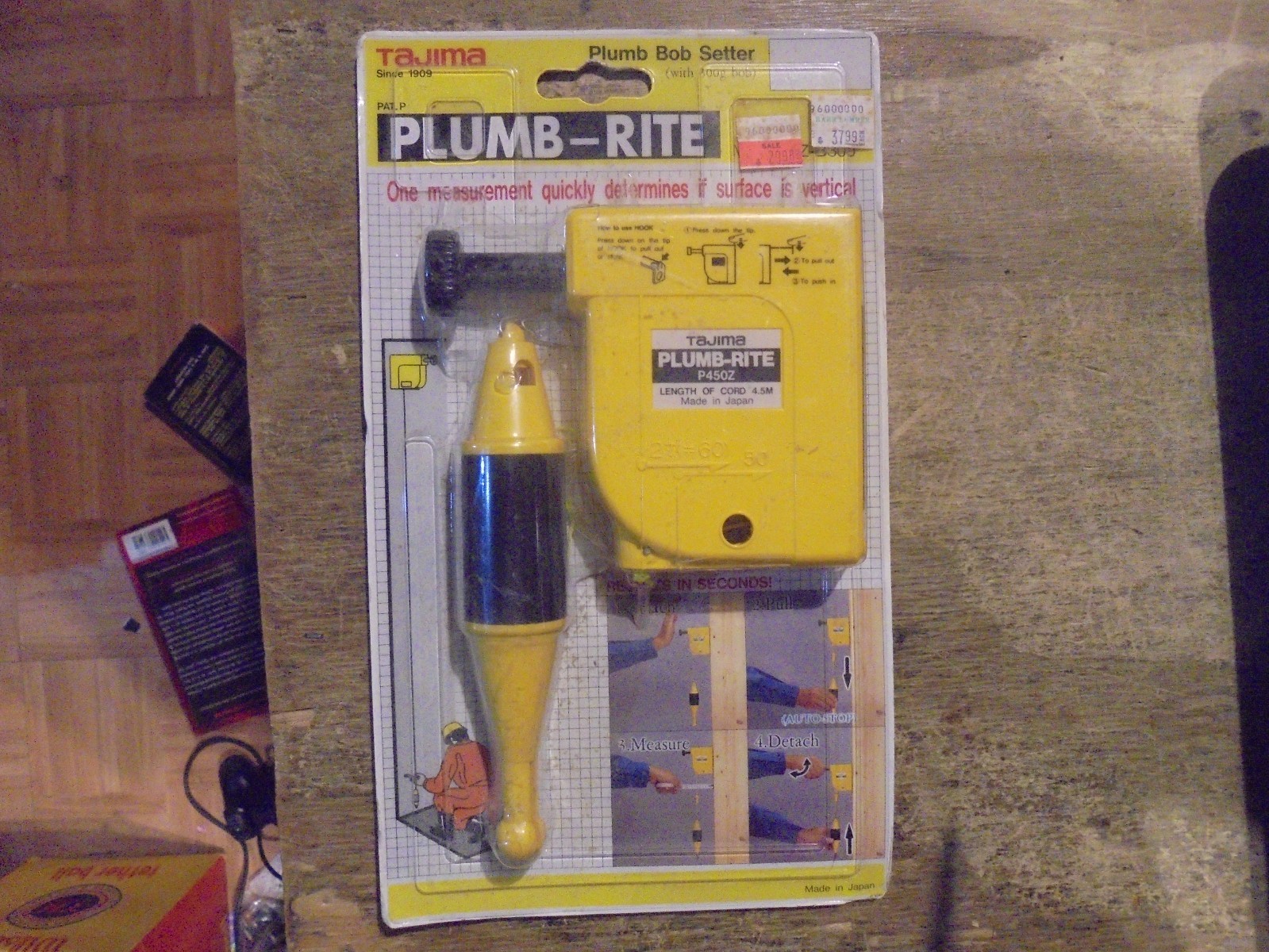 Tajima Plumb - Rite Model PZB300  Plumb Bob and Setter new