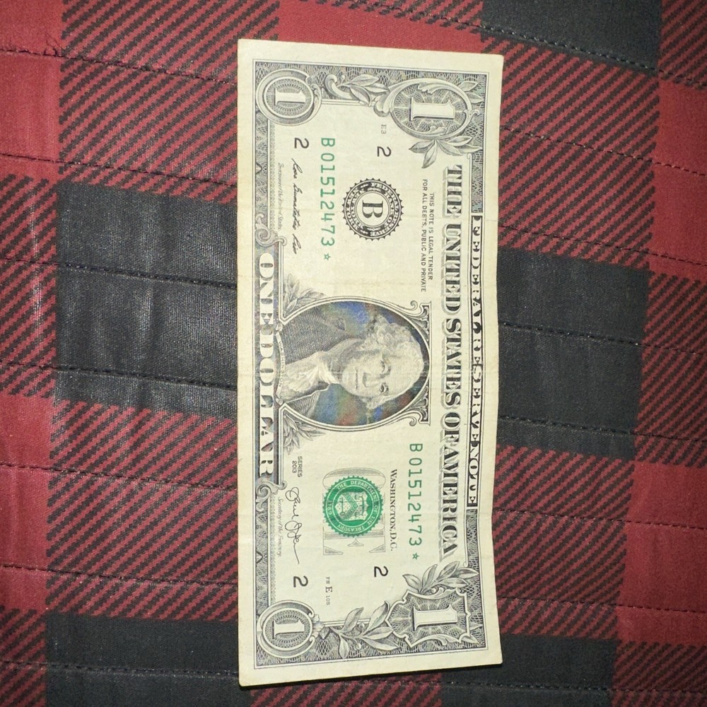2013 1 dollar bill star note b