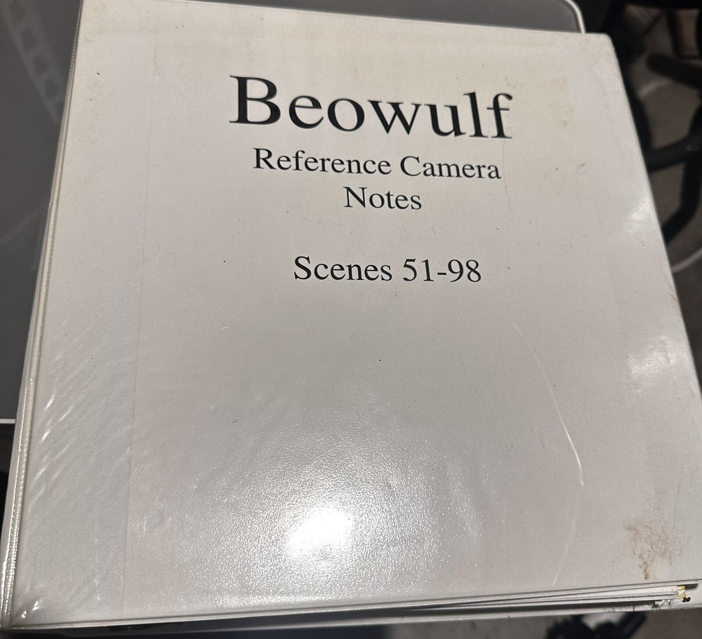 Bundle - Zemeckis Film - ORIGINAL Beowulf Movie Script +Handwritten Notes
