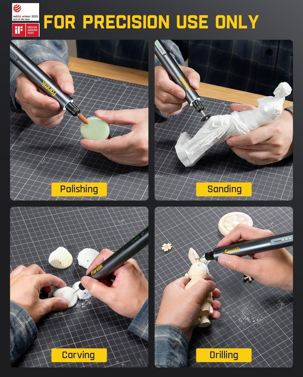 Fanttik F2 Master Mini Cordless Rotary Tool Kit, NeoPulse Motor, 5 Speed, 25000