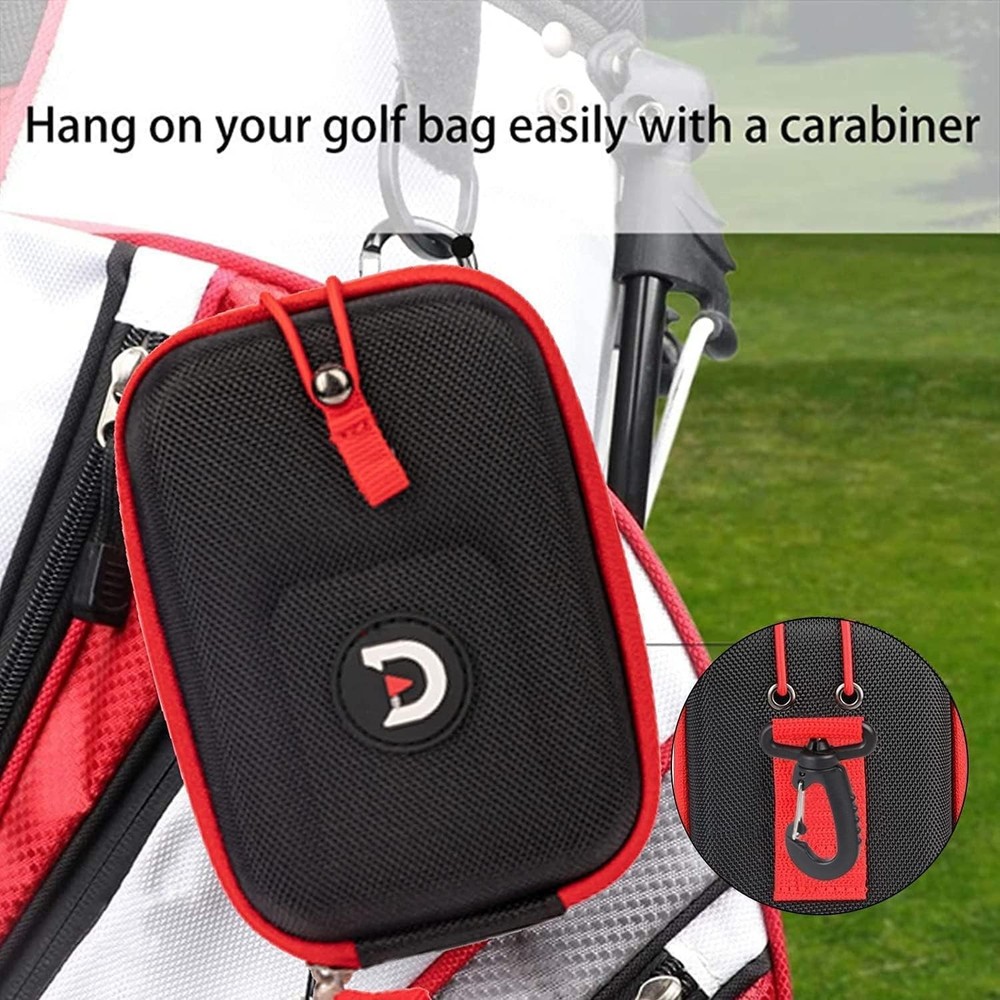 Stylish Black Rangefinder Case with Two Compartments for Organized Golfing