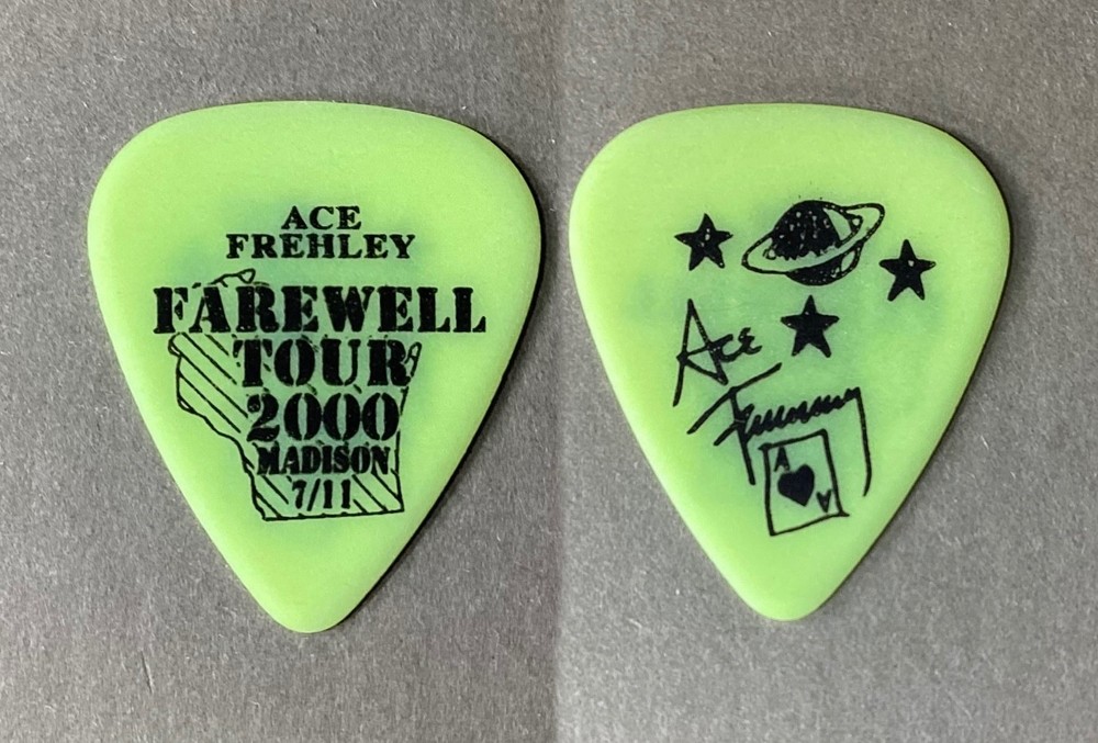 ⚡️⚡️Rarer KISS Ace Frehley Farewell city guitar picks ⚡️Madison, WI 7/11/00⚡️⚡️