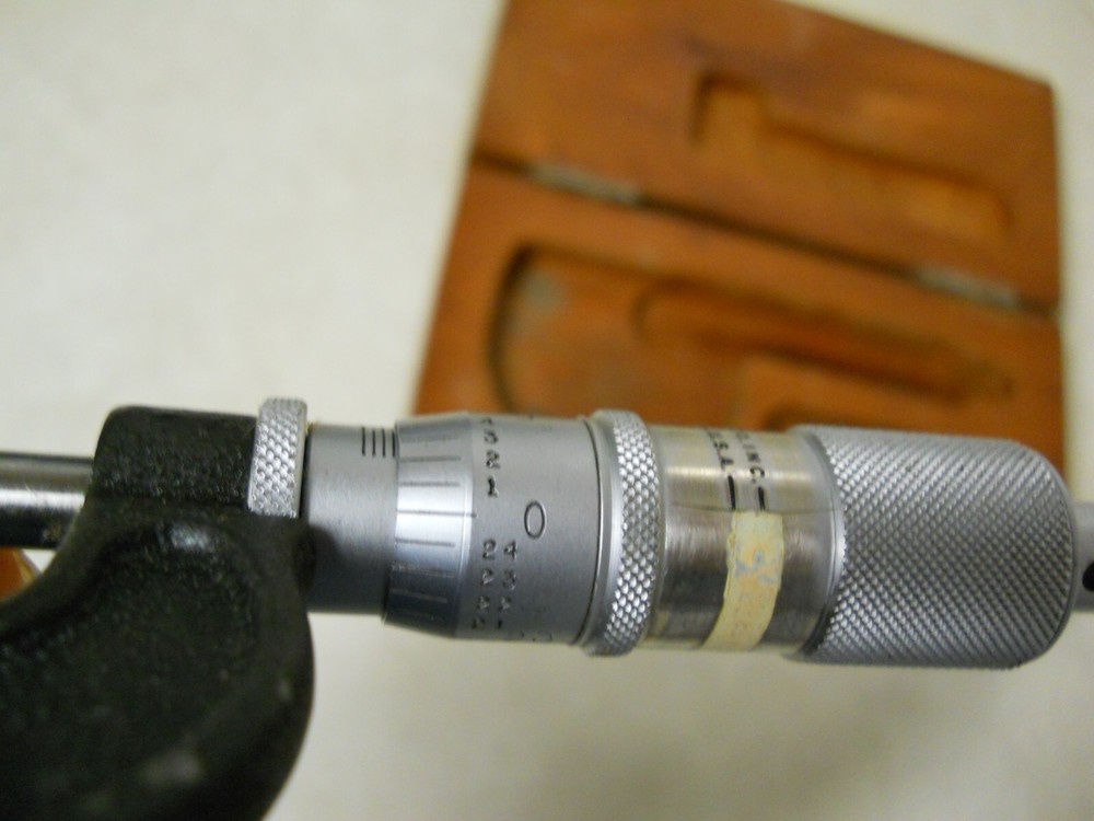 Scheer-Tumico Micrometer with Wood Case 0-24