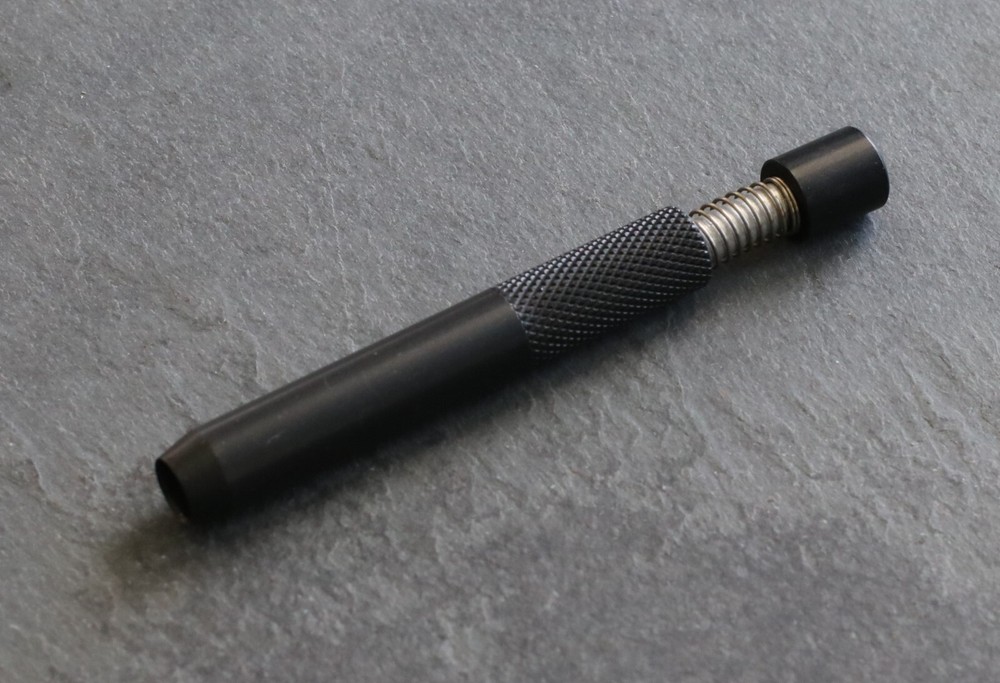 3" Black Spring Loaded One Hitter Pipe-Self Cleaning Ejection System