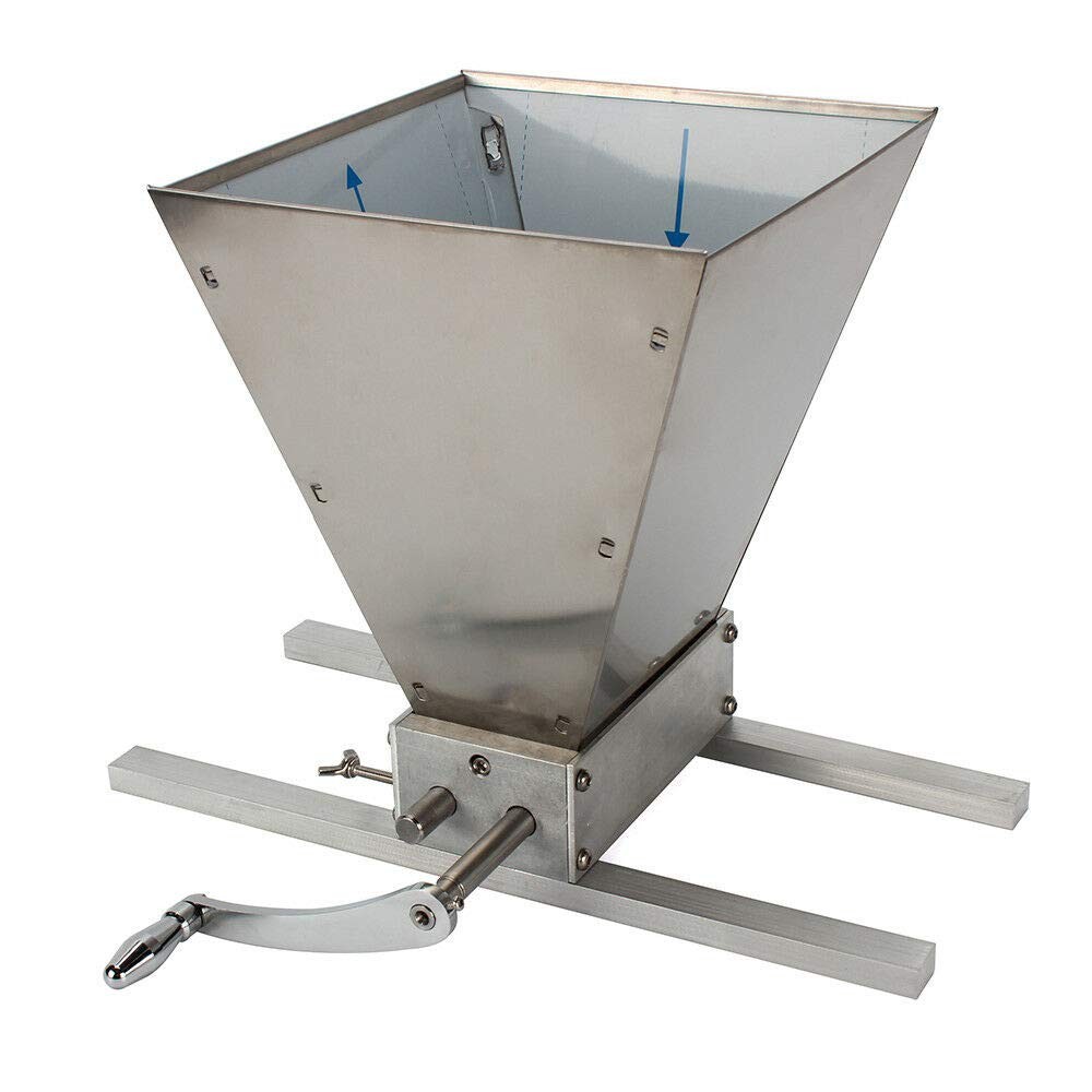 Manual Grain Mill Wheat Grinder Oat Feed Grinding Machine w/ 2 Rollers Stainless