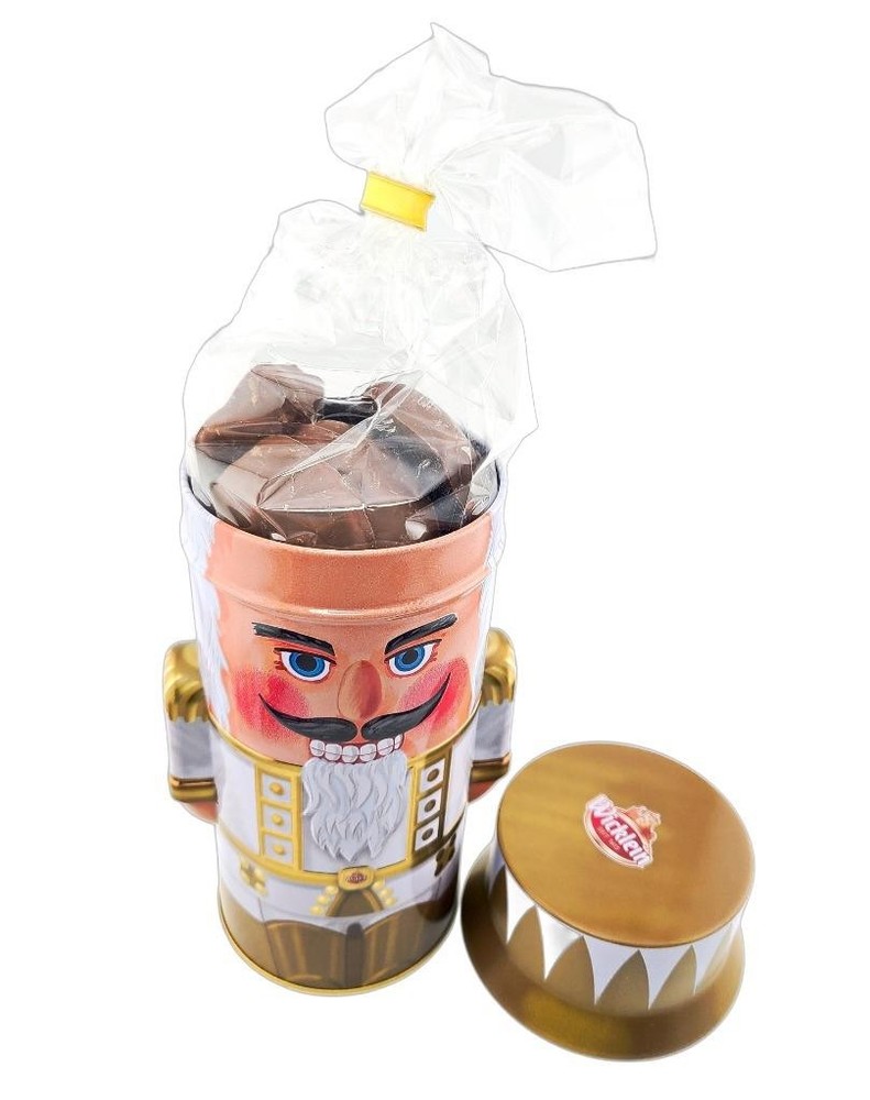 Wicklein Nutcracker Tin Cherry Fruit Filled Chocolate Gingerbread Lebkuchen 200g