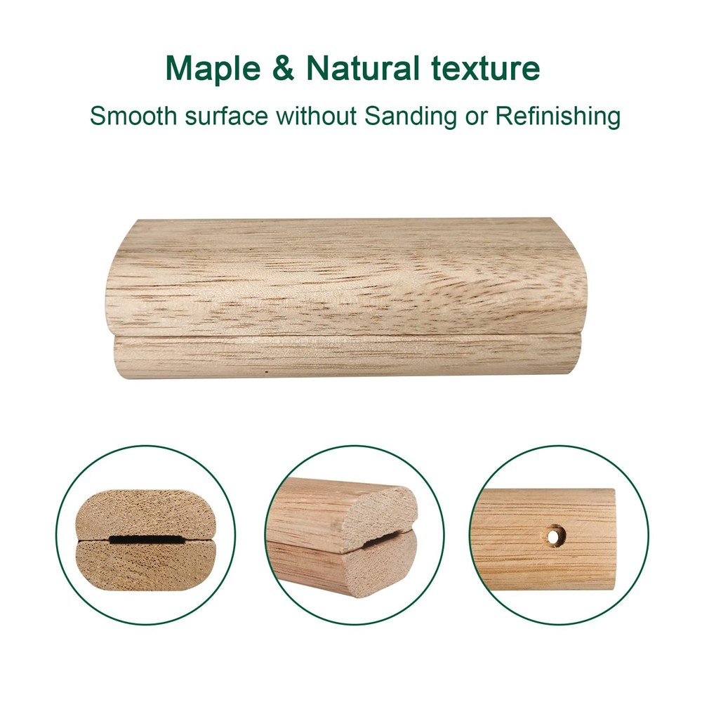 Quantfire 4" Handle Wood Block Replacement for Medium/Small Big Light Brown