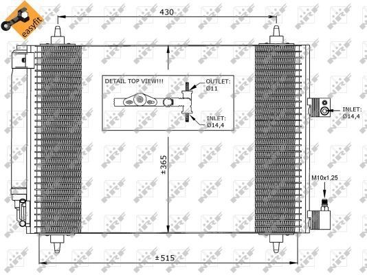 Condenser, air conditioning NRF NRF35649