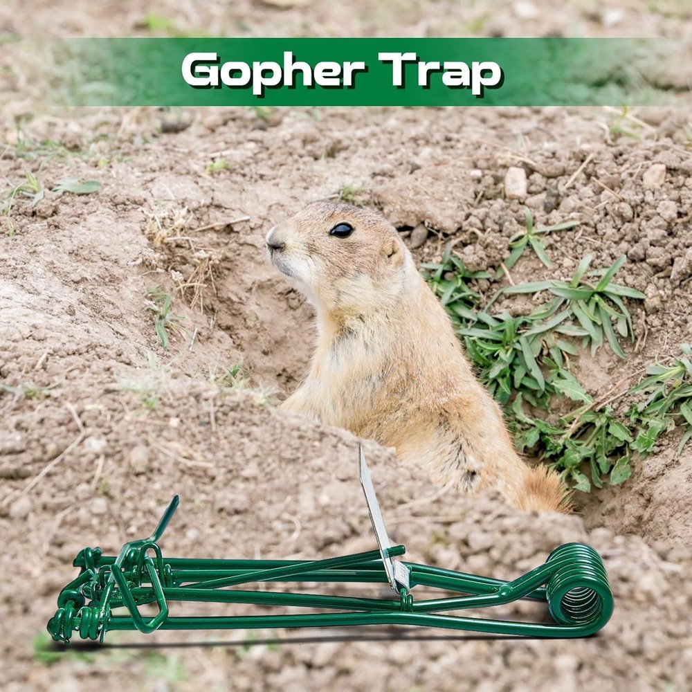 24 Pcs Outdoor Gopher Trap Easy Set Mole Trap Weather Resistant Gopher Killer...