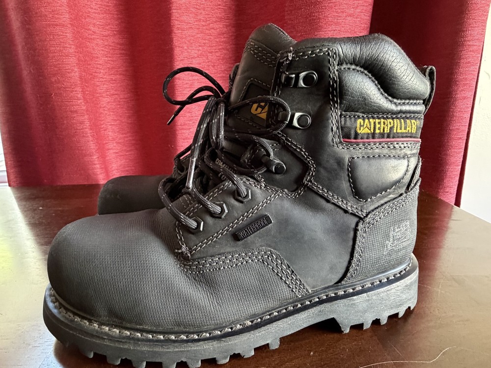 Caterpillar Precision Composite Toe Waterproof Work Boot Thinsulate Black Mens 7
