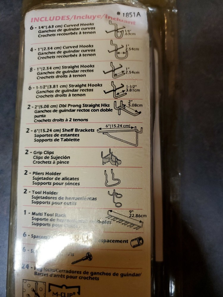 Crawford 1851A Peg Hooks Assortment, 47 Pieces