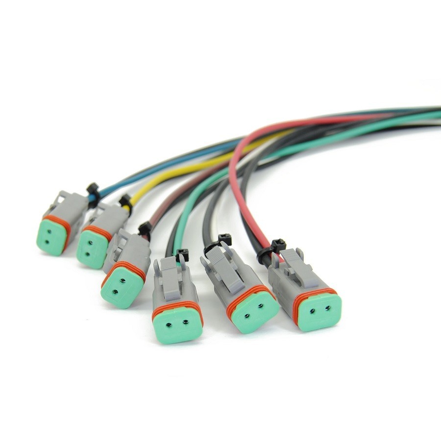 Skid Steer Aux Control Harness 8' - 6 Function Deutsch 14 Pin Connector