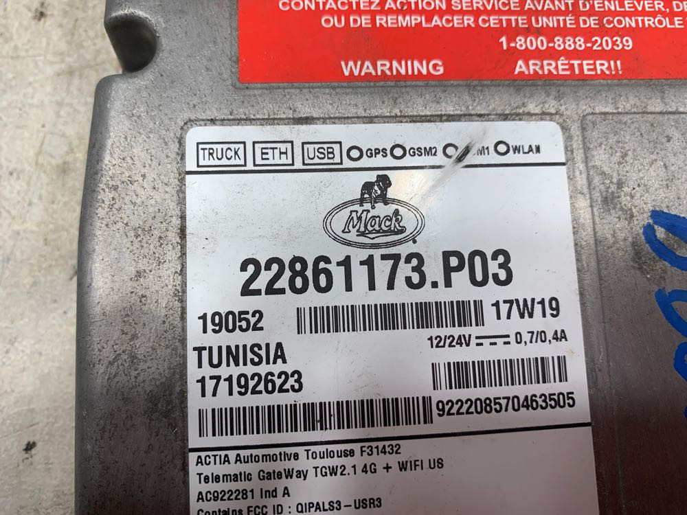 2018 Mack CXU Cab Module 22861173P03 (650-10670)