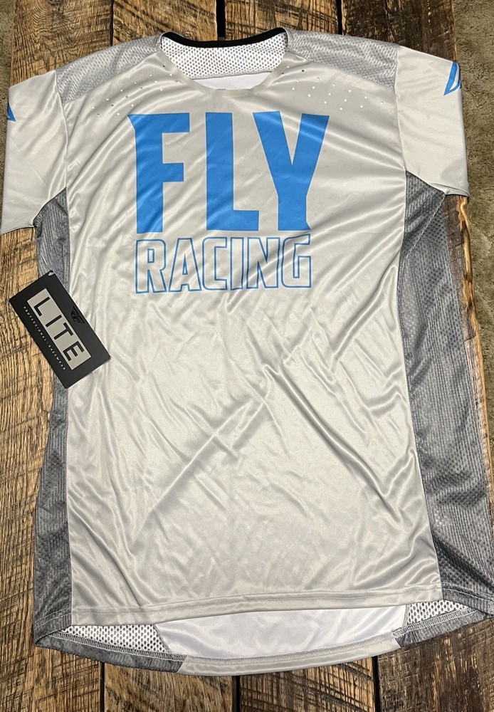 Lite Fly Racing Jersey- Size M- Gray/Blue