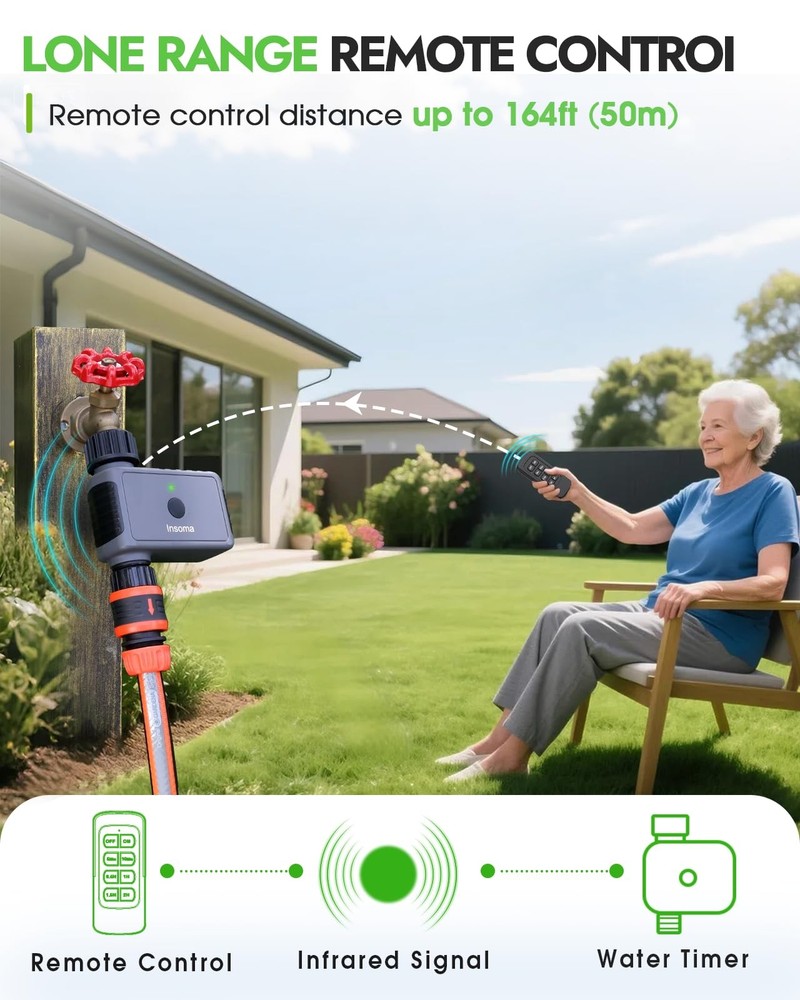 Sprinkler Timer with Remote Control, Water Hose Remote Control Water Timer