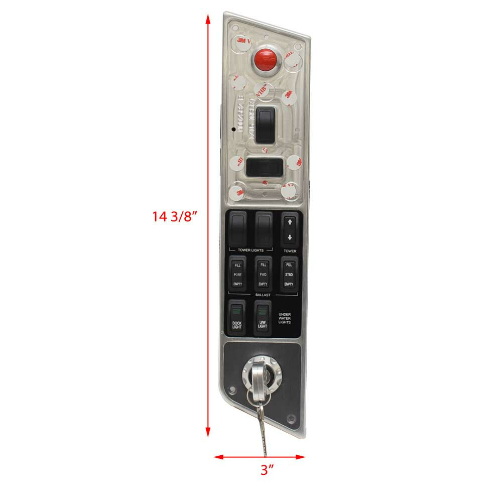 MasterCraft Boat Armrest Ignition Panel 504031 | Billet Aluminum