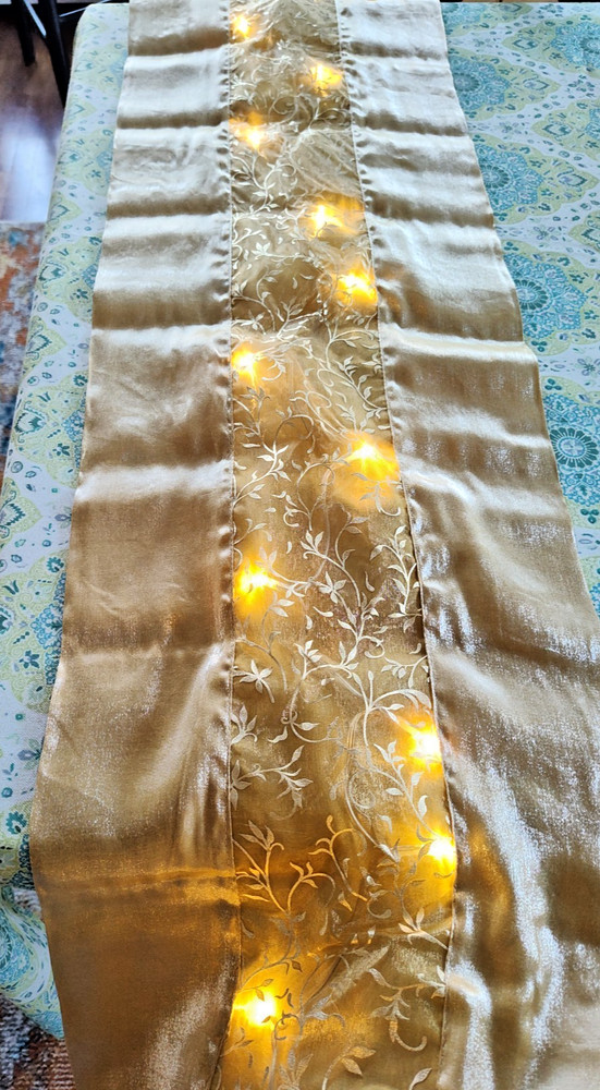 Bethlehem Lighting Battery Operated 6' Table Runner LED Lights Timer Ivory Ecru
