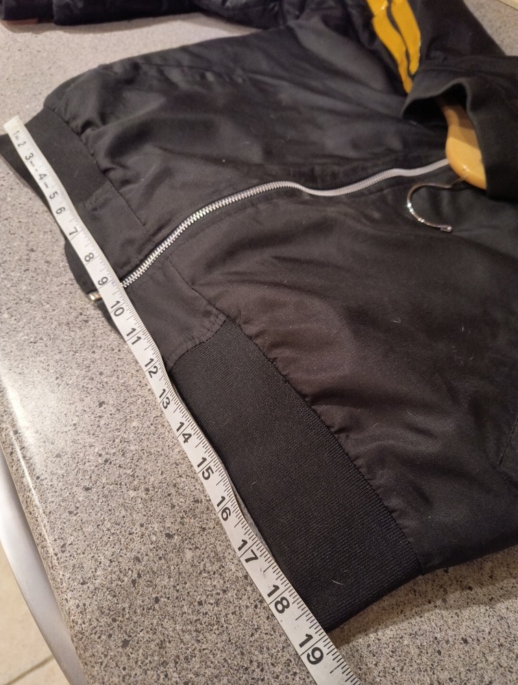Polyester Reflective Hooded Lined Men's Black Jacket Size XL
