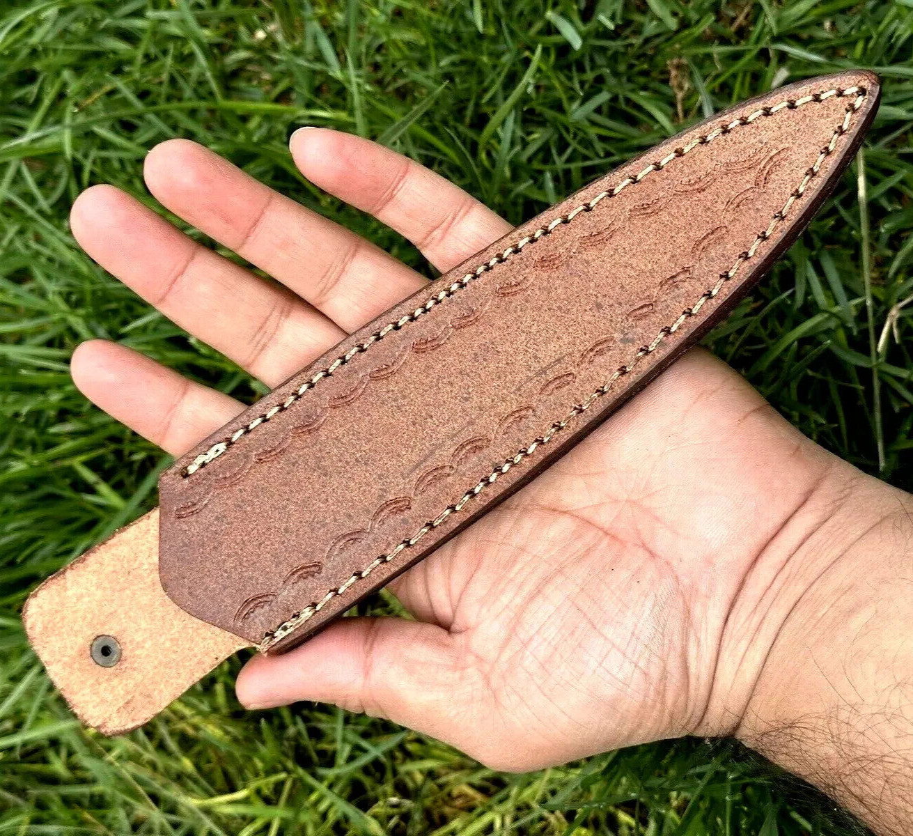 Custom Made Hand Forged Damascus Steel Kris Blade Tri Edged Dagger Knife 2427