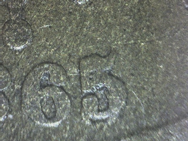 1865 2 CENT RARE RE-CUT DATE   TO7