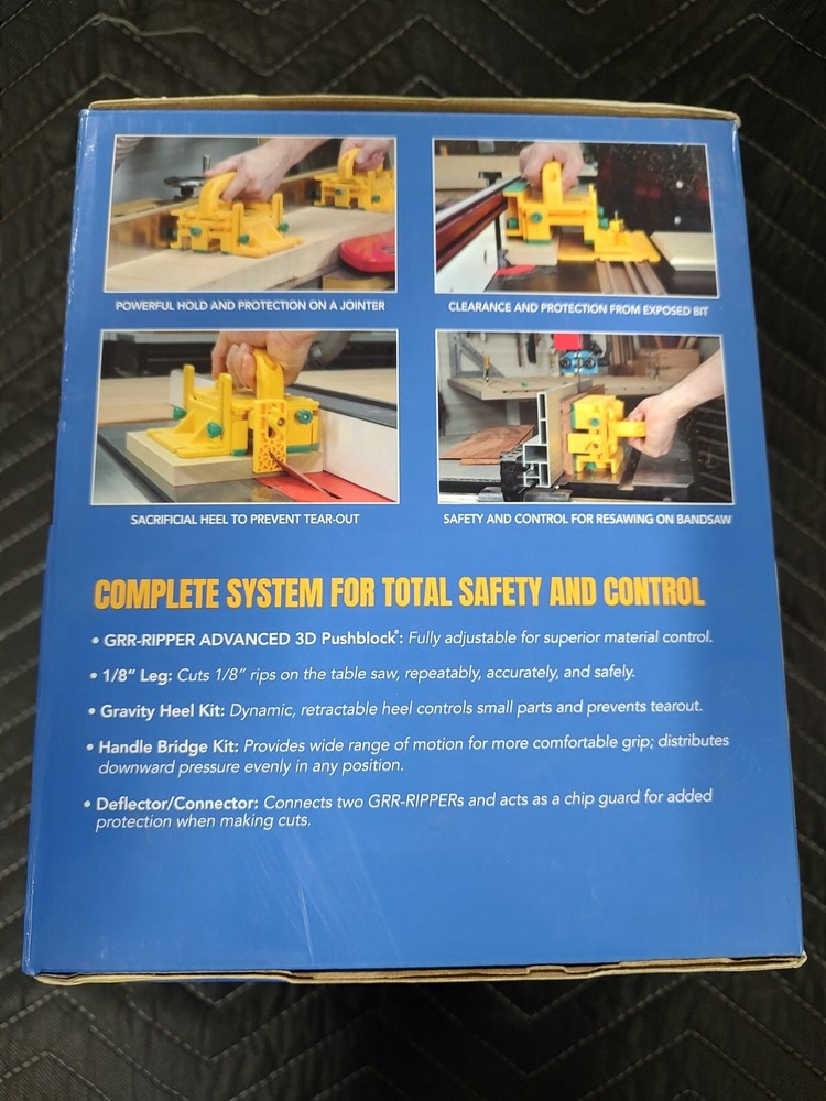 MICROJIG GRR-RIPPER GR-281 Complete 3D Pushblock System, Yellow