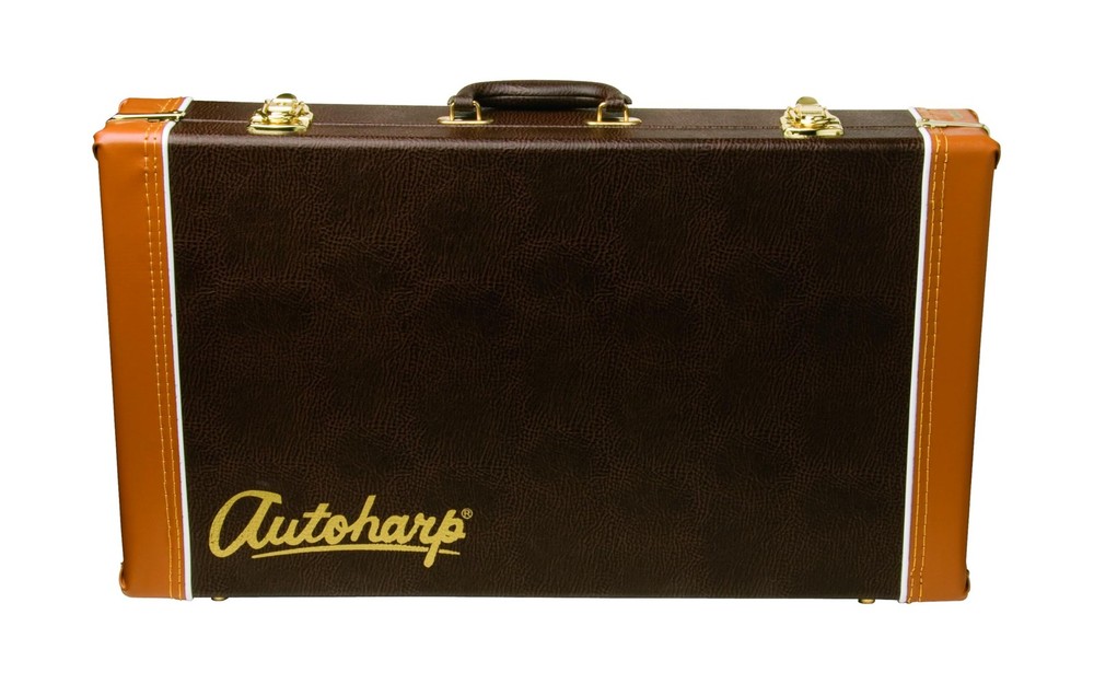 Oscar Schmidt AC449 Hardshell Auto Harp Case. Brown