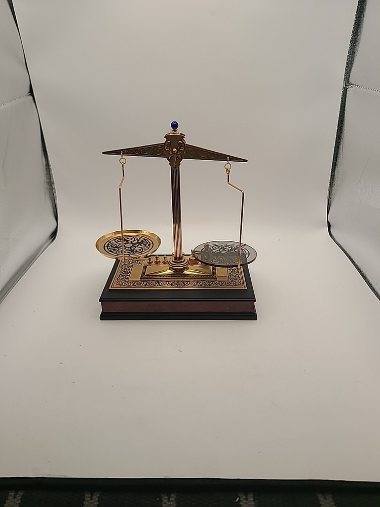 Vintage balance scale weights 24K GOLD
