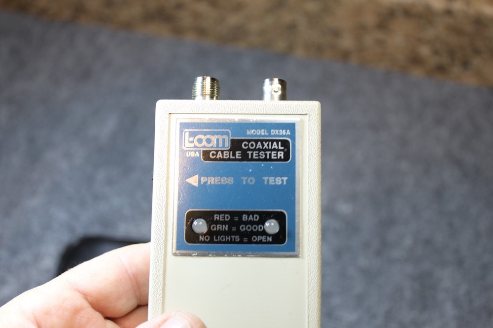 L-Com DX35A Coaxial Cable Tester Kit Zip Case WORKING
