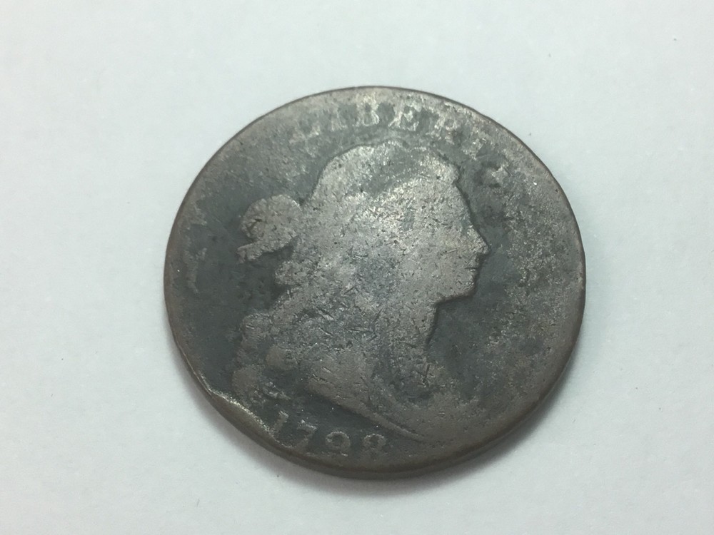 1798 Draped Bust Large Cent, Style 2 hair / Letters