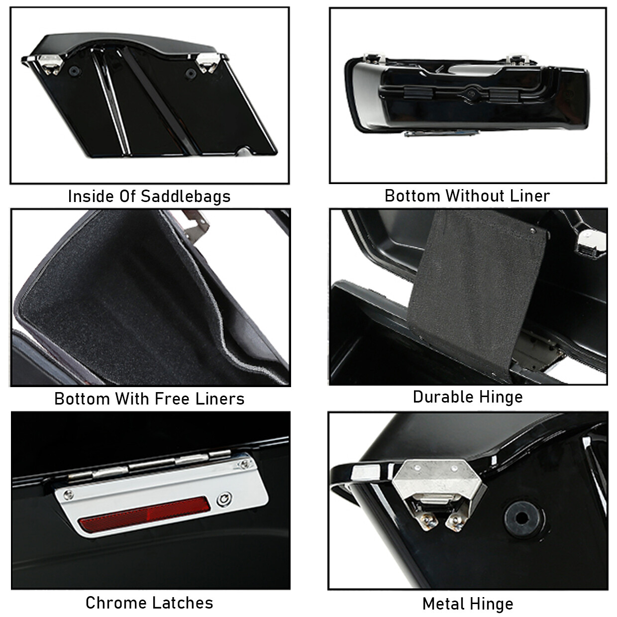 Hard Saddlebags & Conversion Brackets For Harley Dyna FXDF FXDB FXDC FXDL 08-17