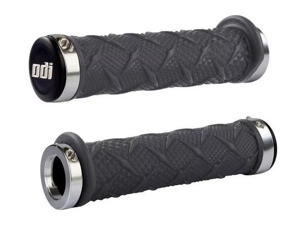 ODI ATV Xtreme Lock-On Grips - Graphite - Silver Clamp ATV/UTV J30XTH-S