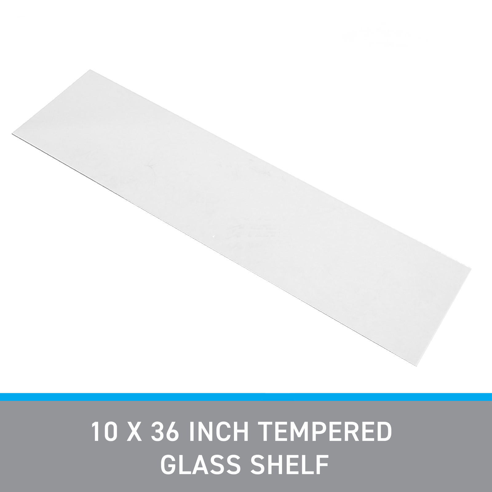 SSWBasics Tempered Glass Shelf - Set of 2 - Stylish & Sturdy Floating Shelves