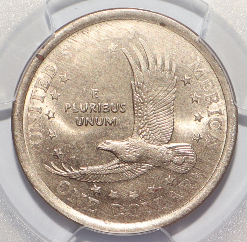 2000 Sacagawea Dollar Error OBVERSE CLAD LAYER MISSING PCGS MS64