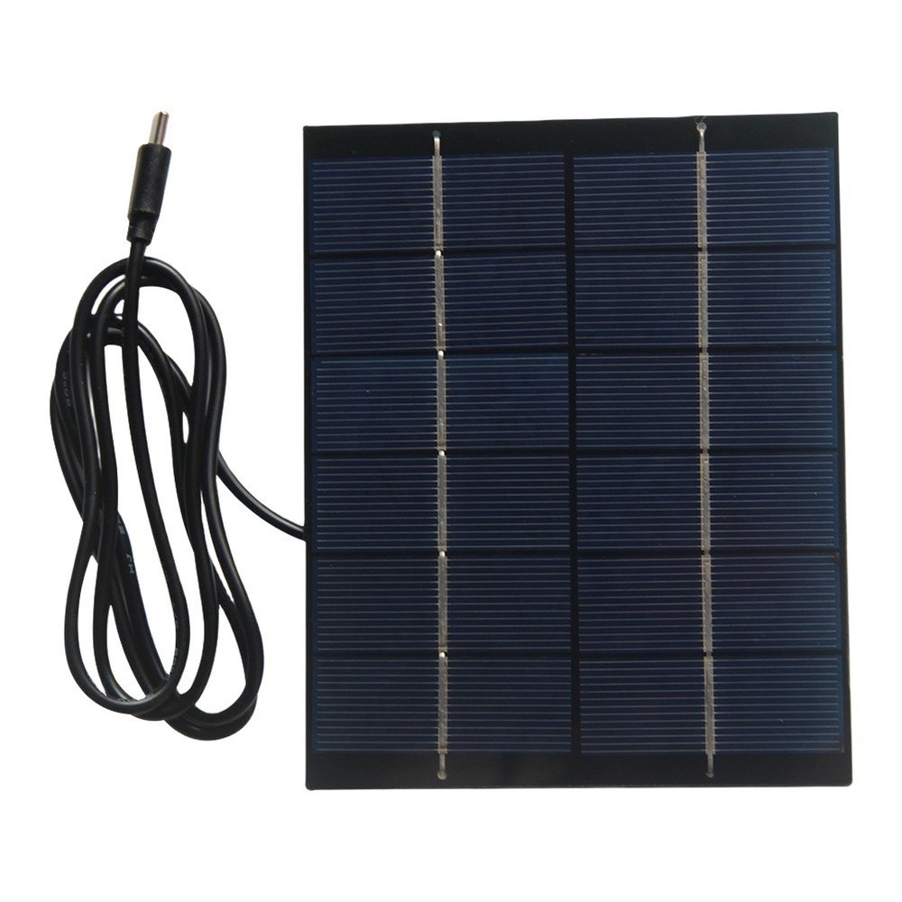 Solar Powered 2W Charger Panel with 1M Cable Suitable for Type C Output Devices