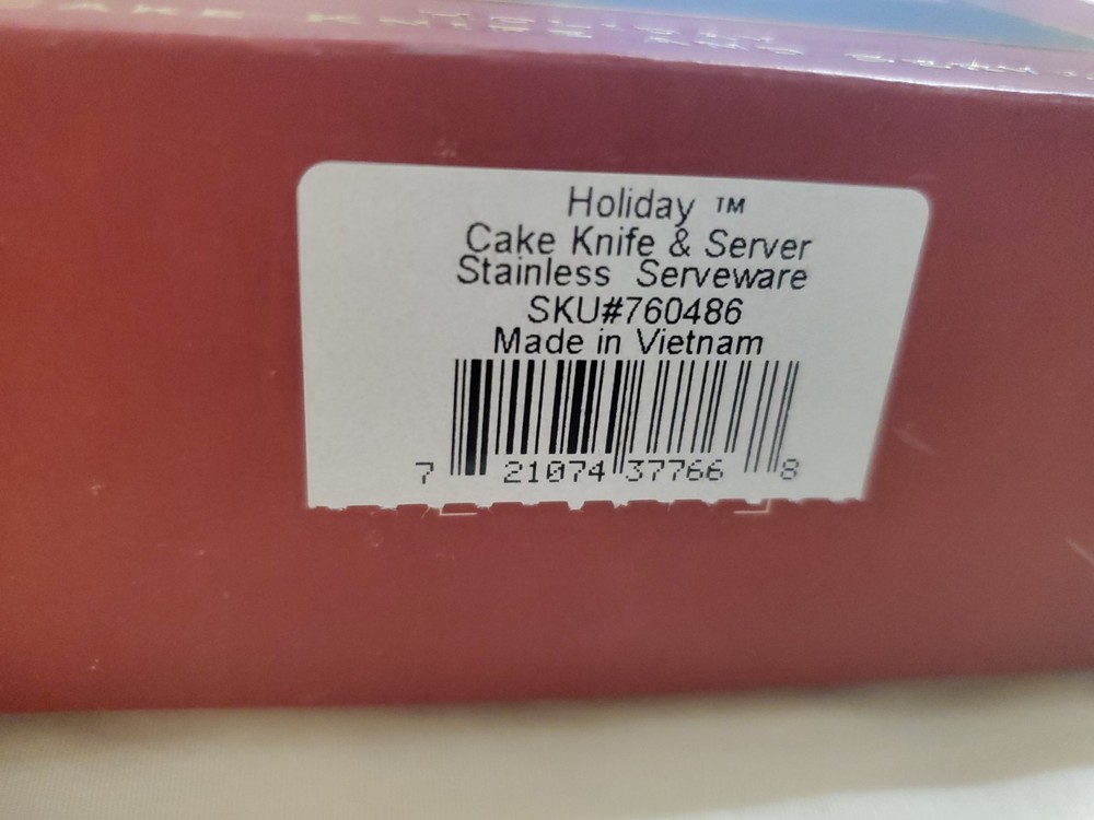 LENOX Holiday cake knife and server