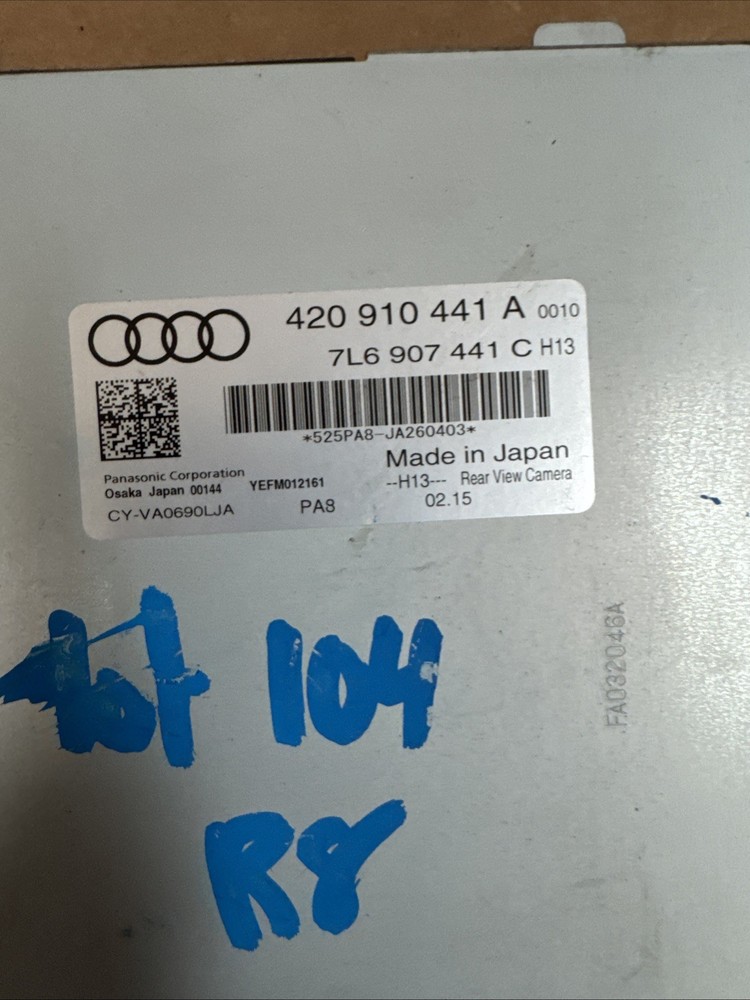 2010 2011 2012 2014 2015 AUDI R8 REAR VIEW Reverse Camera Back Up Module 2625