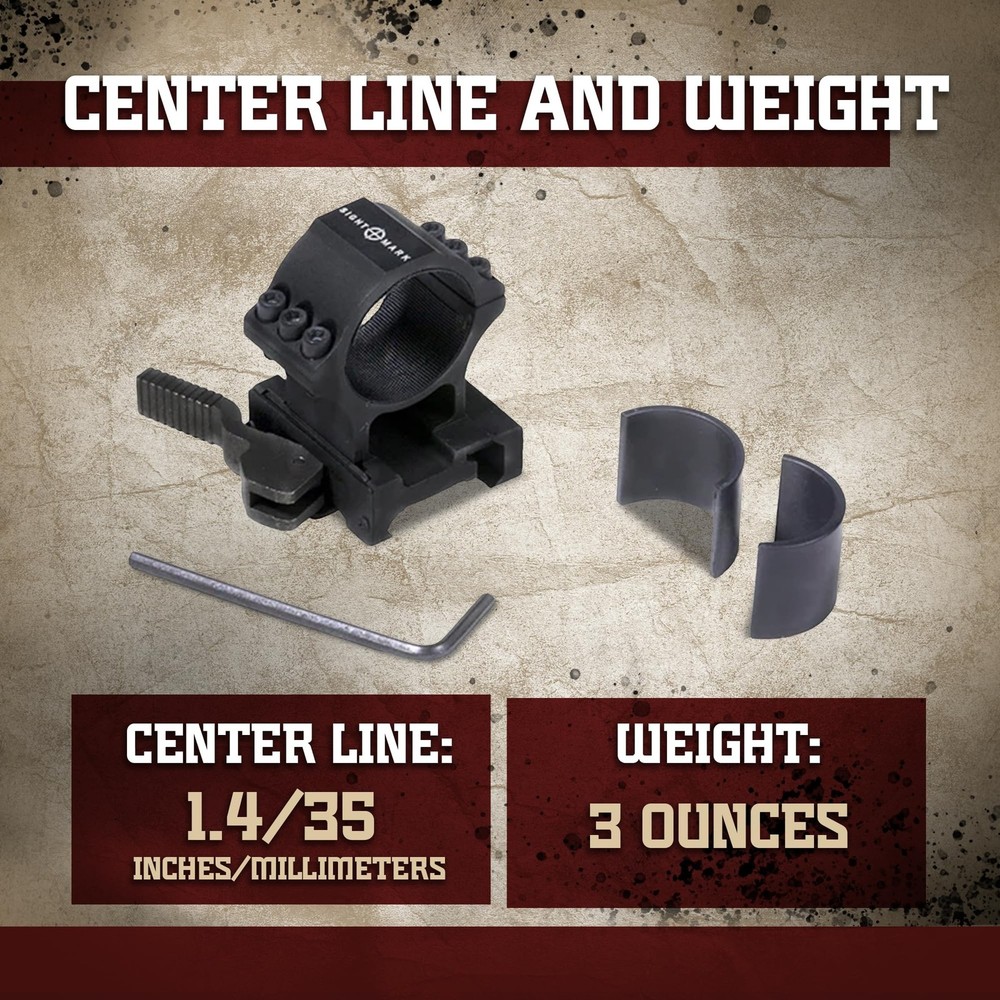 Sightmark 30mm1-Inch Quick Detach Mount Medium Height