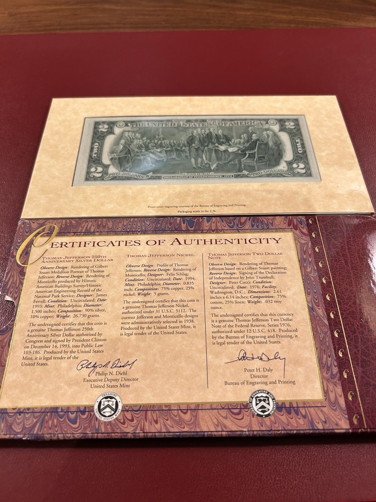 The Thomas Jefferson Coinage & Currency Set