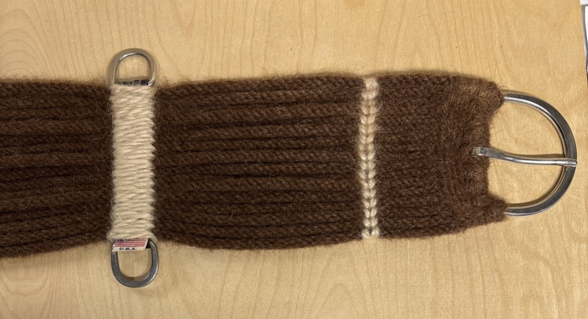 Mohair Western Cinch - 27" BROWN/CREAM