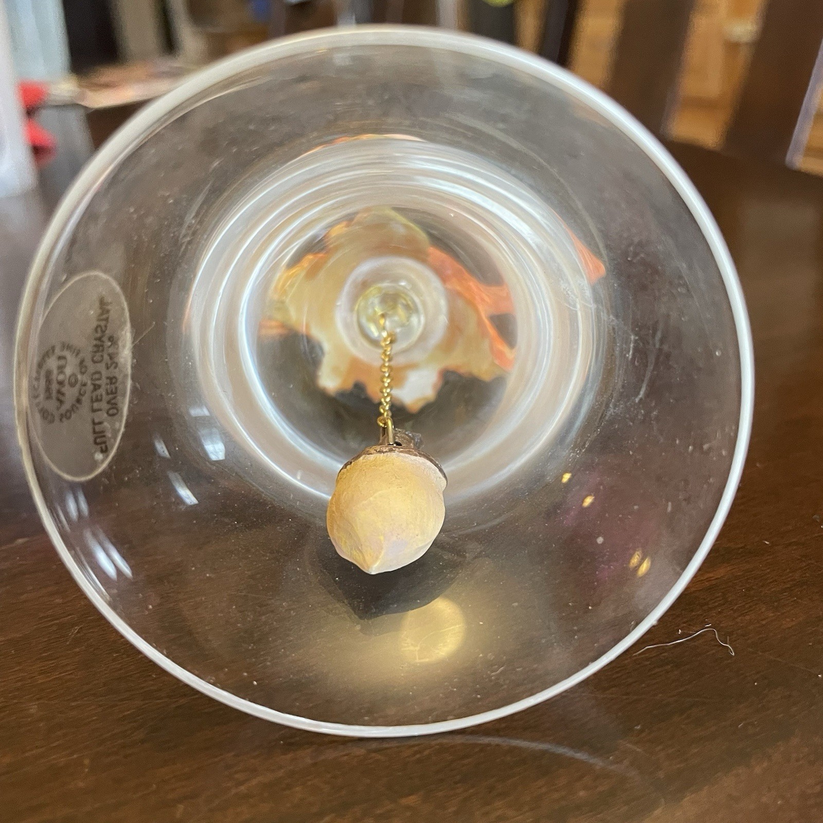 Avon 1988 Autumn Leaf Crystal Bell Over 24% Full Lead Collectible Decor Piece