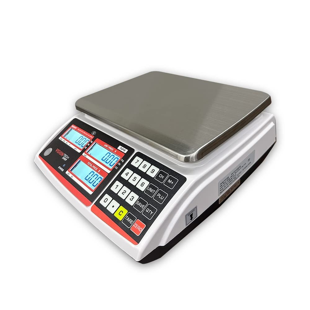 VisionTechShop TVP-30B Price Computing Scale, Lb/Oz/Kg Switchable, 30lb Capac...