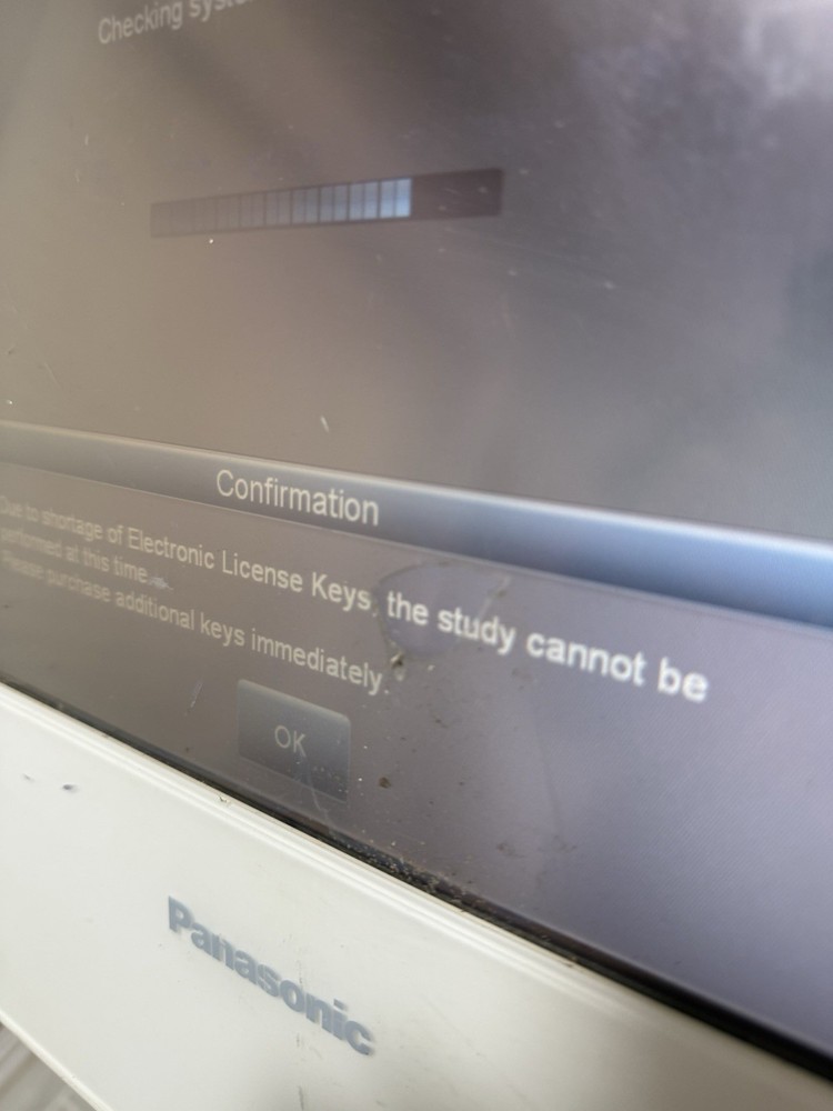 Panasonic GM-72P00A Diagnostic Vascular Ultrasound System, Needs Update As Is