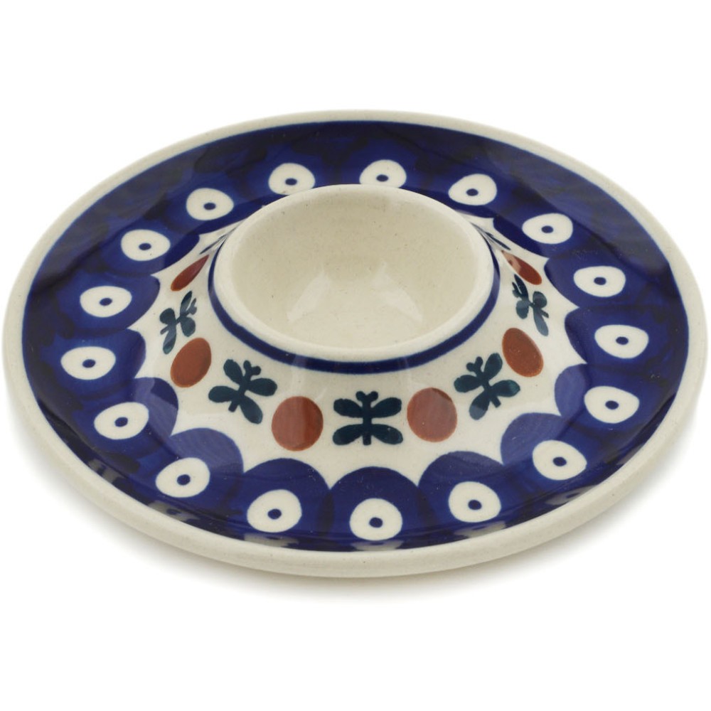 Polish Pottery Egg Plate 5" Mosquito