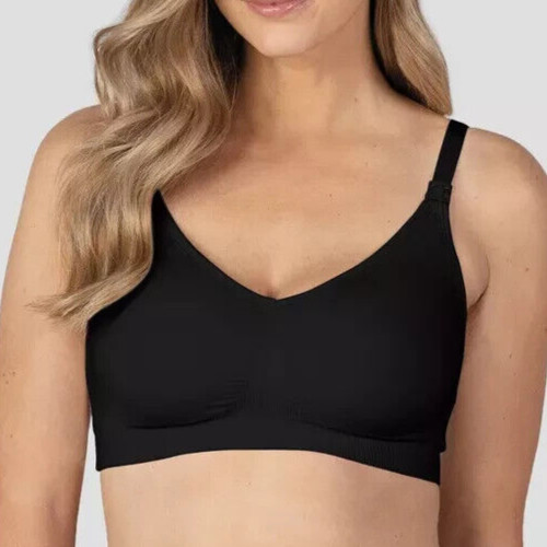 Bravado! BASICS Double Layer Seamless Maternity and Nursing Bra Black Small