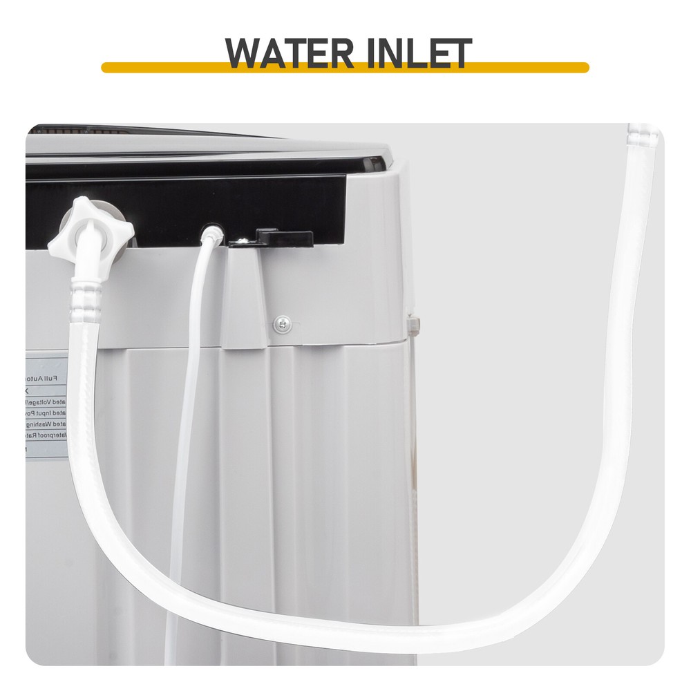 Portable Home Washing Machine 17.6lb Capacity Full-Automatic Compact Washer Spin