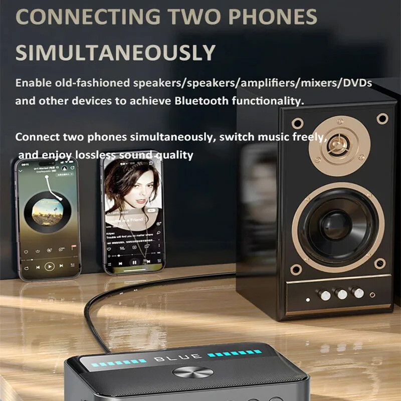 Bluetooth Transmitter Receiver Long Range For TV Home Car Stereo Audio Adapter