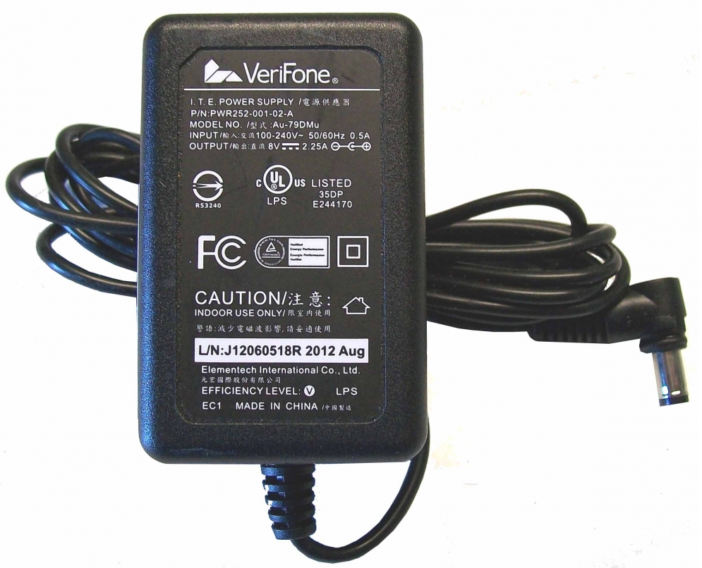 Verifone Vx 520 Contactless Power Pack/ Supply ~ Original ~