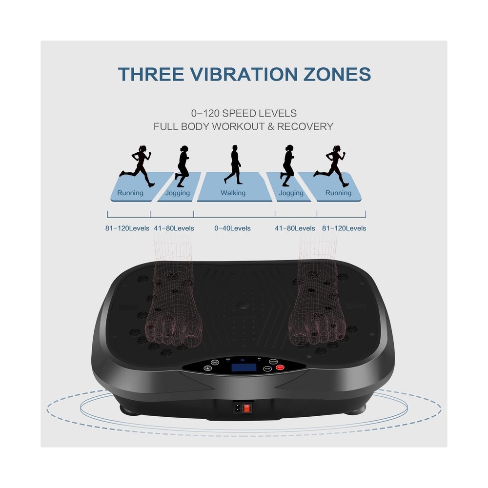 Vibration Plate Exercise Machine - Full Body Workout Vibration Platform with ...